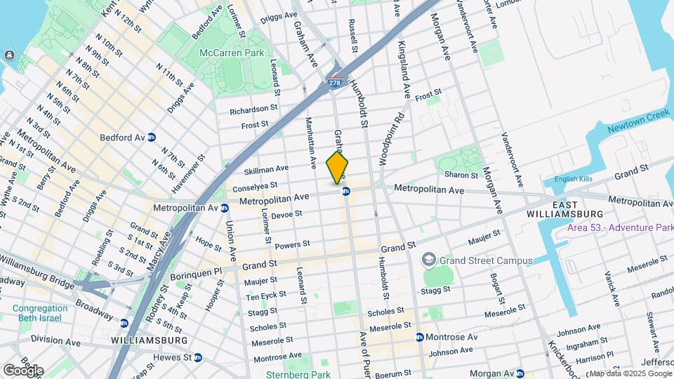 723 Metropolitan Ave Map and Location Details