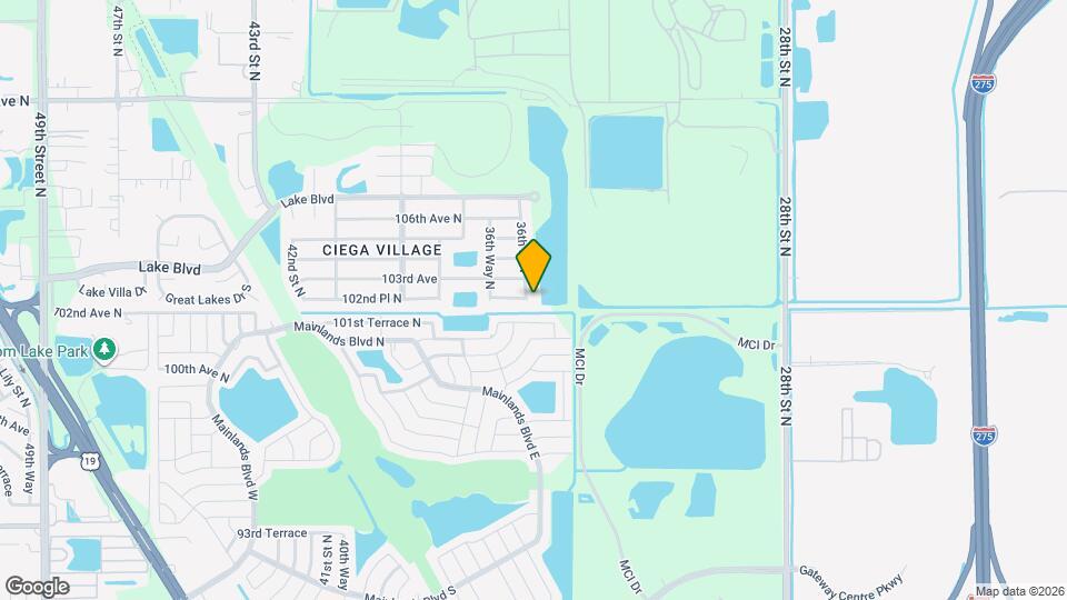 10201 36th St N Map and Location Details