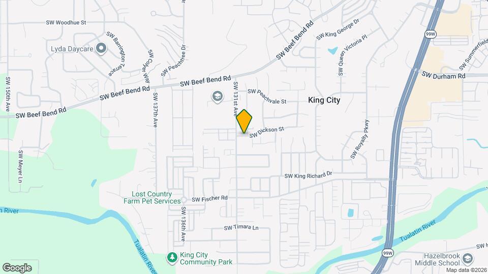 13040 SW Dickson St Map and Location Details