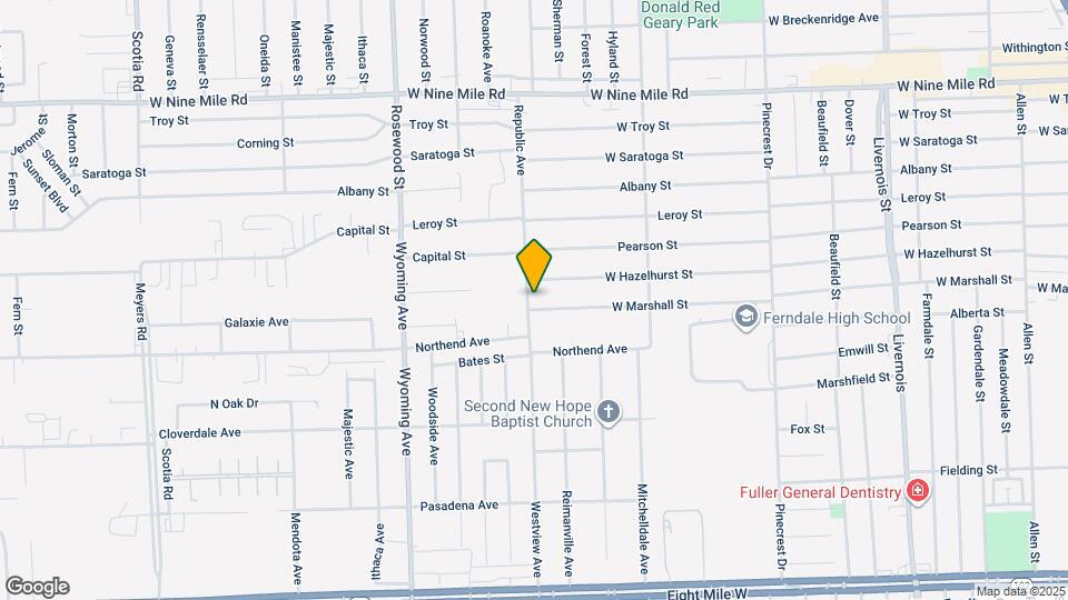 1636 W Marshall St Map and Location Details