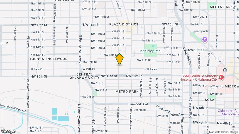 1741 W Park Pl Mapa y Detalles de la Ubicación