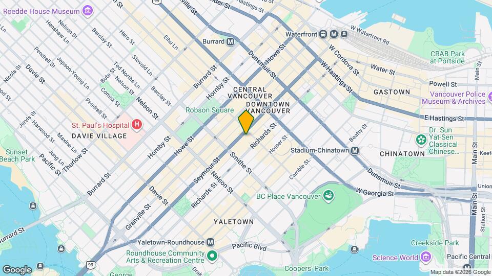 822 Seymour St, Unit 609 Map and Location Details