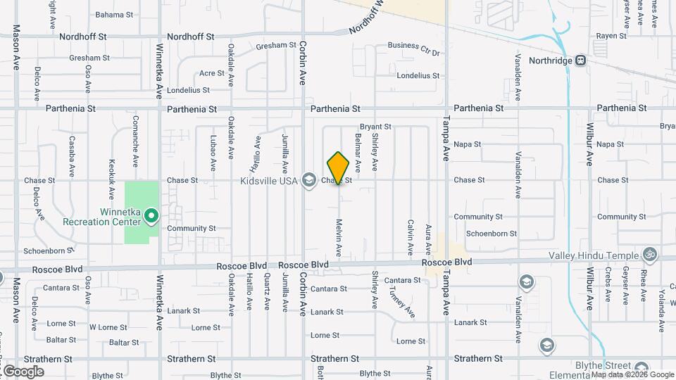 8459 O'Melveny Ave Map and Location Details