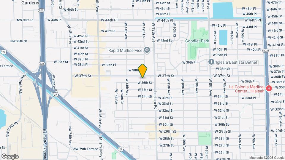3625 W 13th Ave Map and Location Details