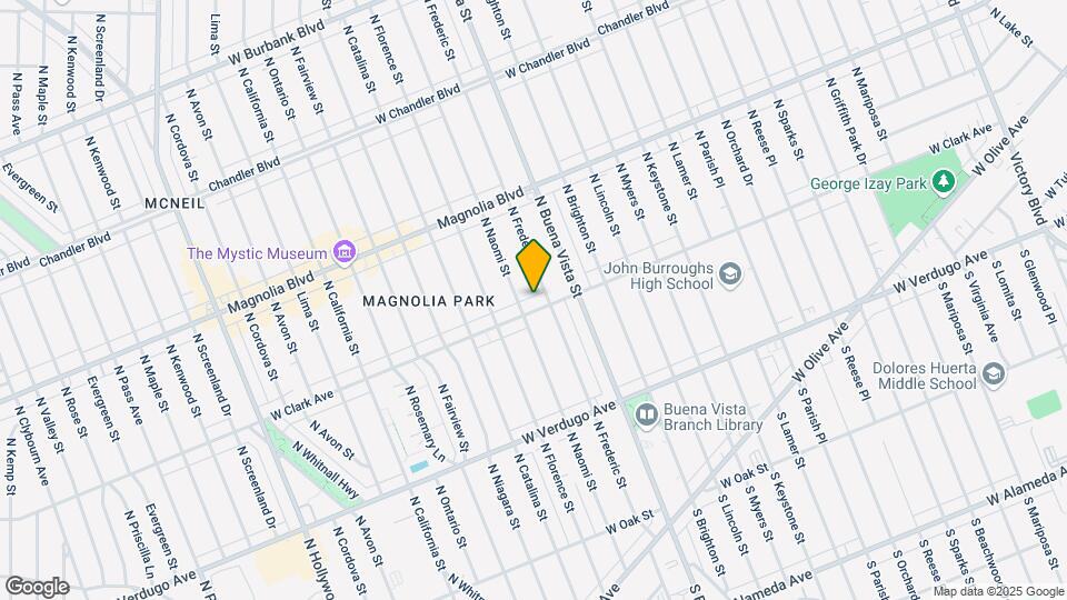 2611 W Clark Ave Mapa y Detalles de la Ubicación