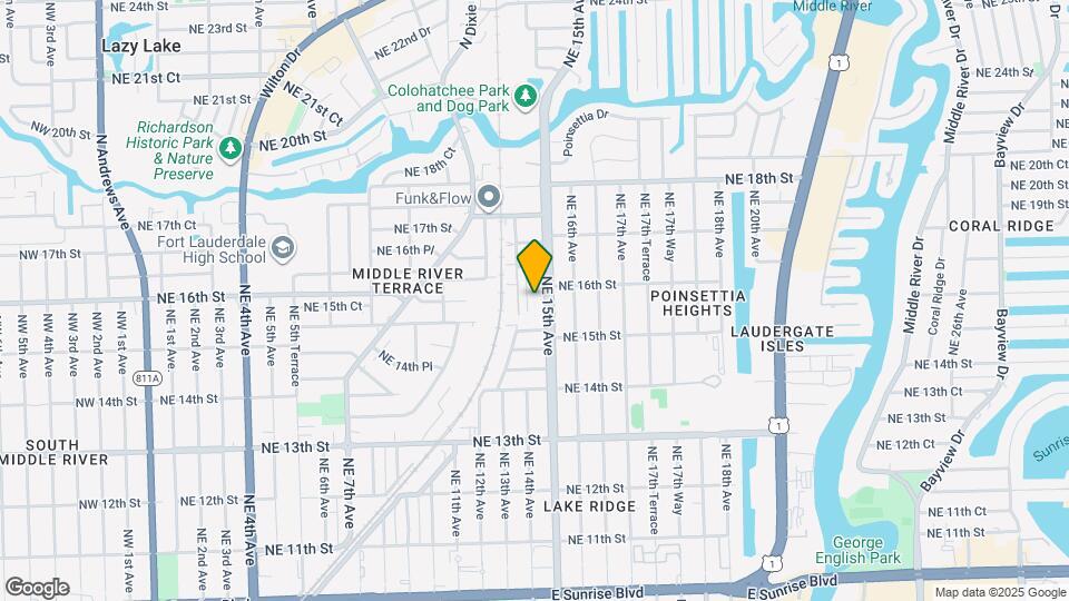 1520 NE 14th Terrace Map and Location Details