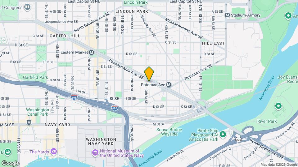 1311 Pennsylvania Ave SE, Unit 2A Map and Location Details