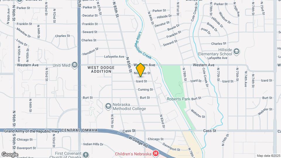 8334 Izard St Map and Location Details