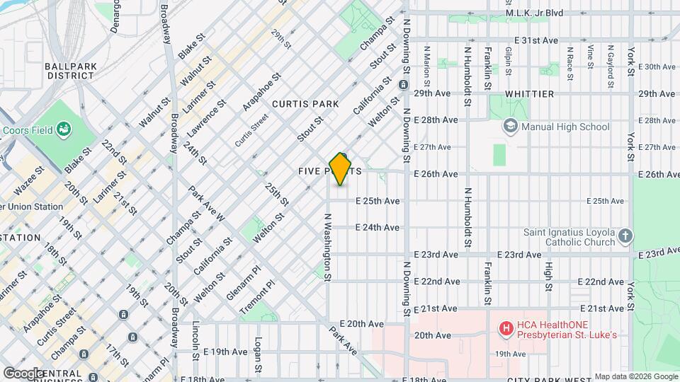 2523 N Clarkson St Map and Location Details