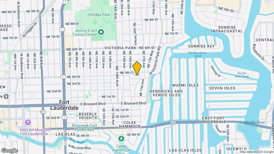 1625 NE 3rd Ct, Unit 3 Map and Location Details