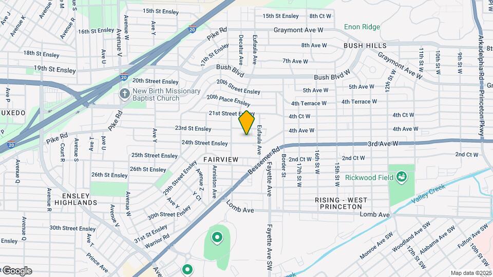 2828 24th Street Ensley Map and Location Details