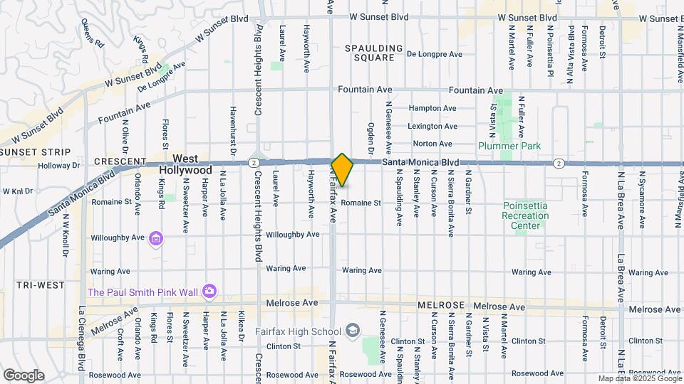 1019 N Orange Grove Ave Mapa y Detalles de la Ubicación