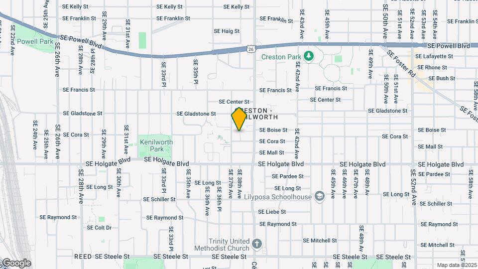 3729 SE Cora St Map and Location Details