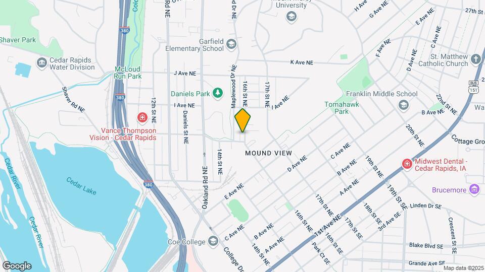 907 16th St NE Map and Location Details