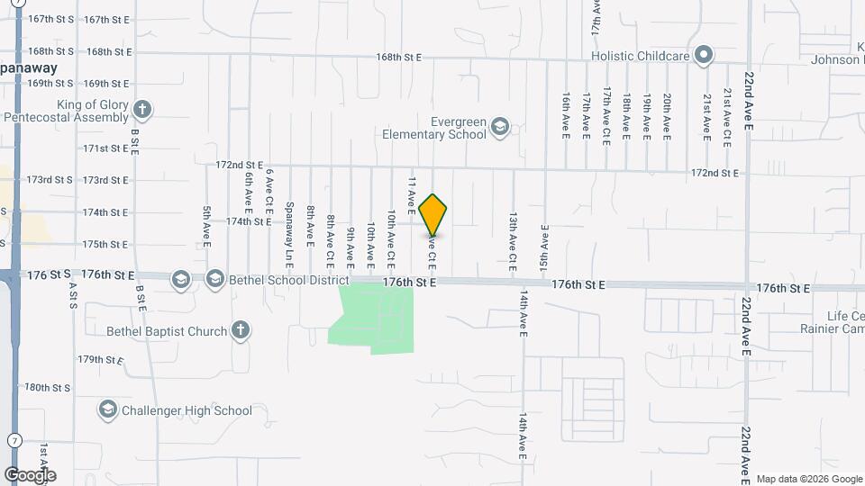 17417 11th Ave Ct E Map and Location Details