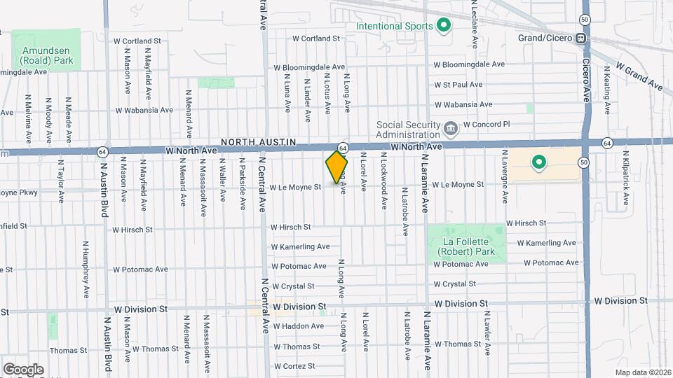 1454 N Long Ave Map and Location Details