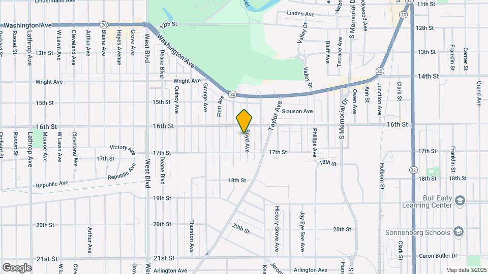 1644 Boyd Ave Map and Location Details