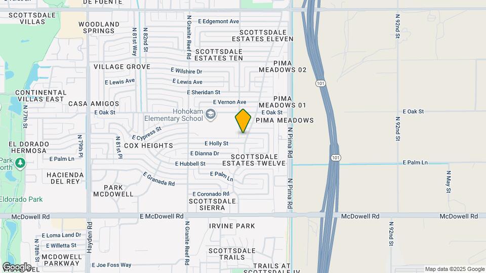 8661 E Monte Vista Rd Map and Location Details