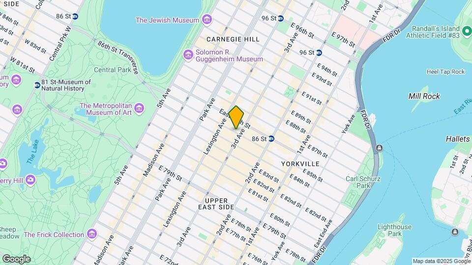 185 E 85th St Map and Location Details