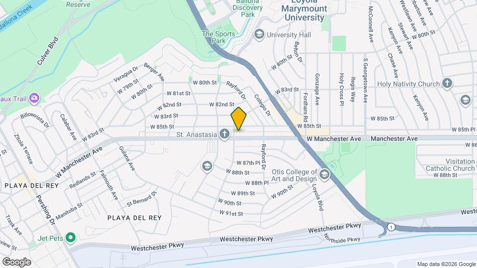 7363 W Manchester Ave Mapa y Detalles de la Ubicación