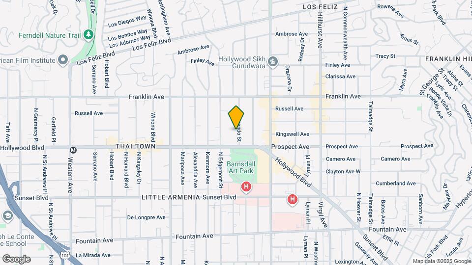 1737 N Berendo St, Unit 1737 Mapa y Detalles de la Ubicación
