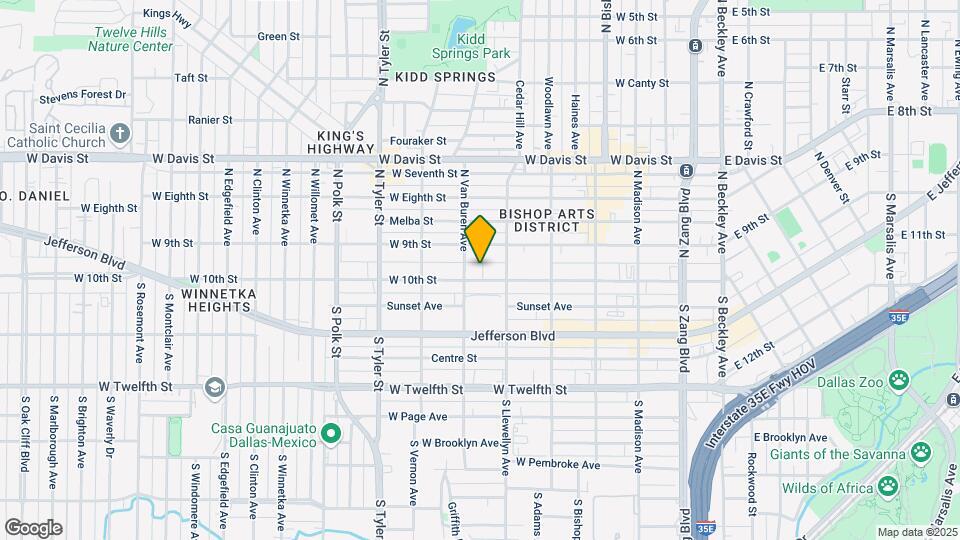 625 W 10th St Map and Location Details