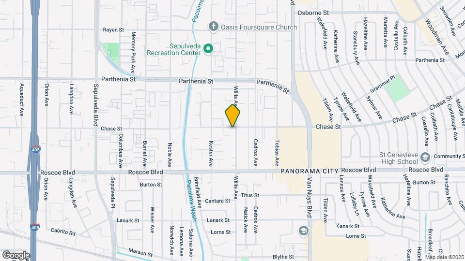 8445 Willis Ave Mapa y Detalles de la Ubicación