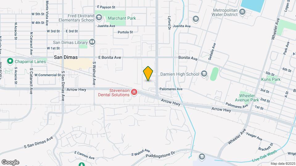 325 S San Dimas Canyon Rd Map and Location Details