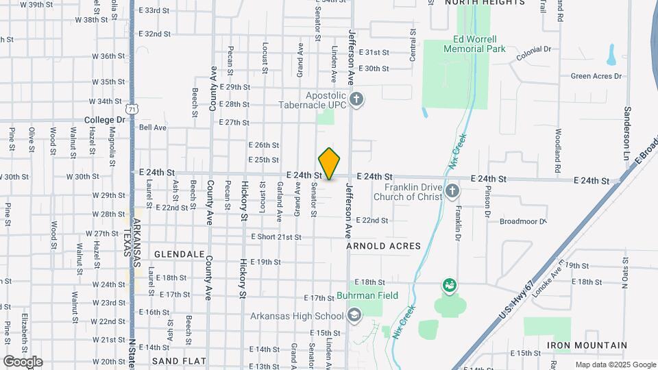 1105 E 23rd St Map and Location Details