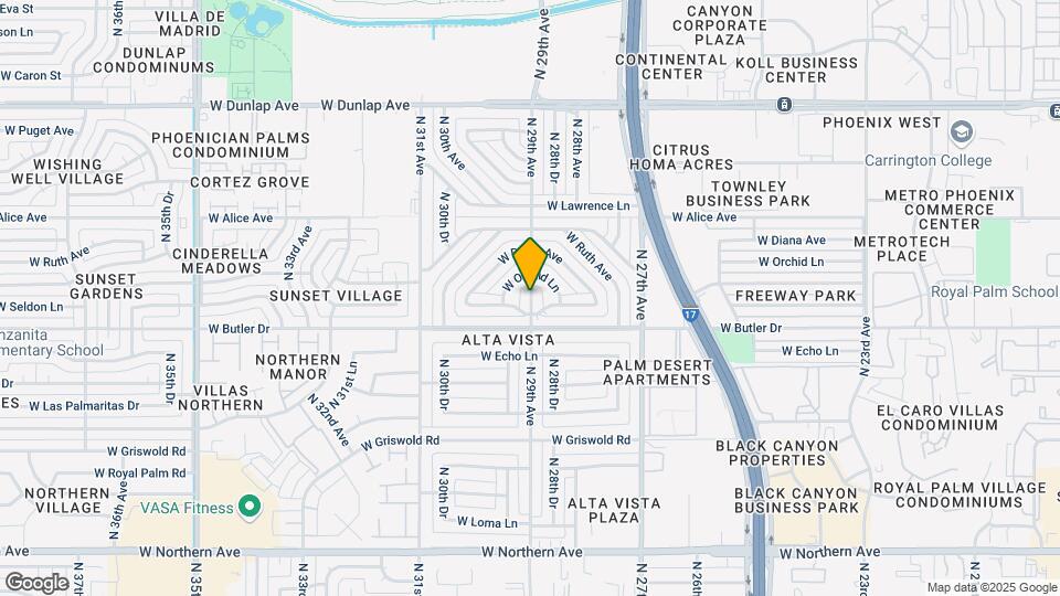 8538 N 29th Ave Map and Location Details