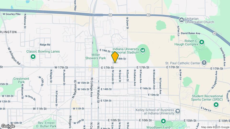 1304 N Lincoln St Map and Location Details
