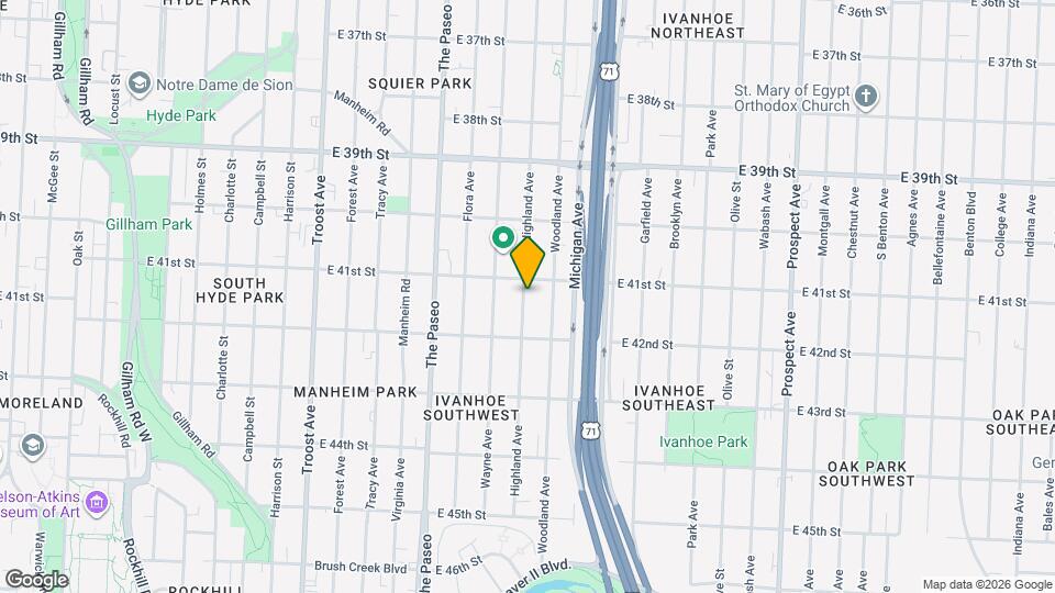 4115 Highland Ave Map and Location Details