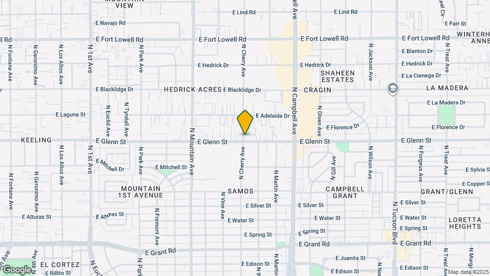 1601 E Glenn St Map and Location Details
