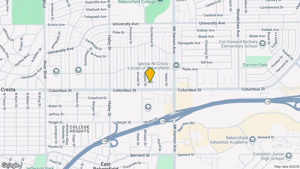 2708 Occidental St Map and Location Details