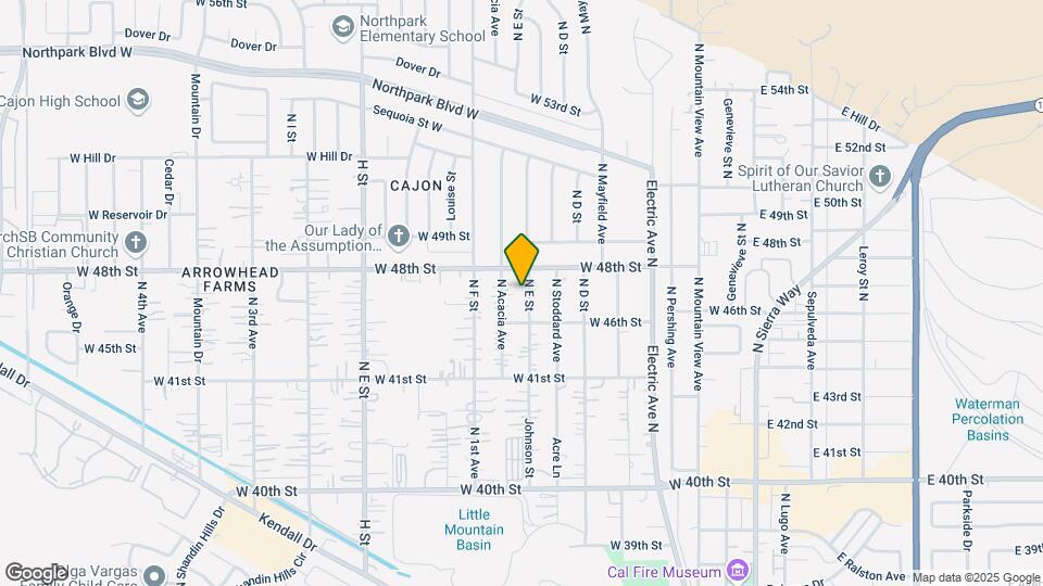 4718 N E St Map and Location Details