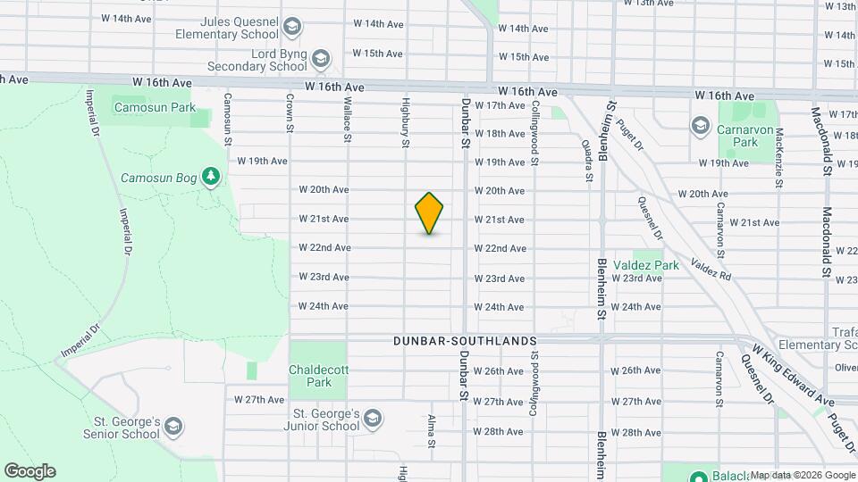 3715 W 22nd Ave Map and Location Details