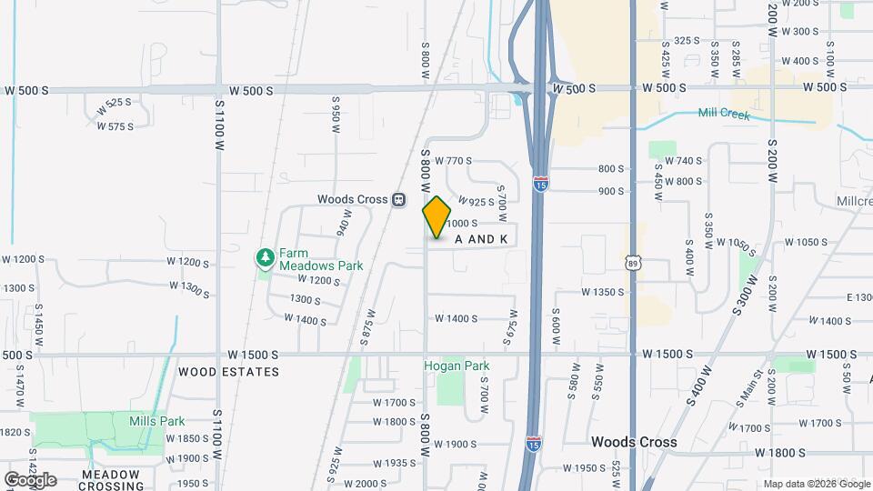 1089 S 800 W Map and Location Details