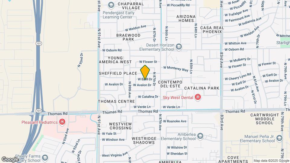 8741 W Earll Dr Map and Location Details