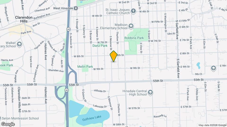 829 S Monroe St Map and Location Details