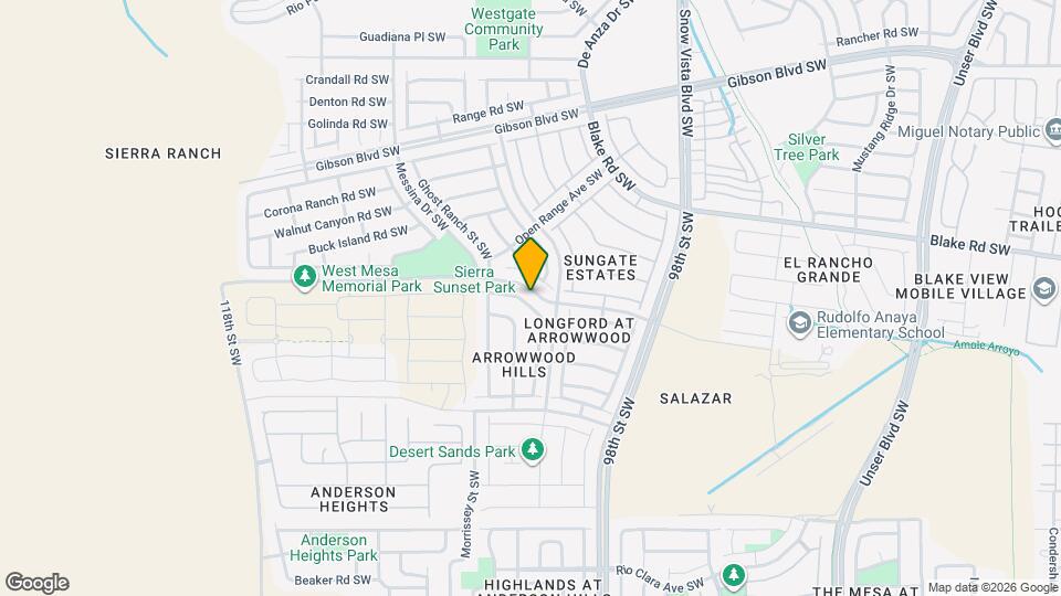 10227 Cristalino Rd SW Map and Location Details