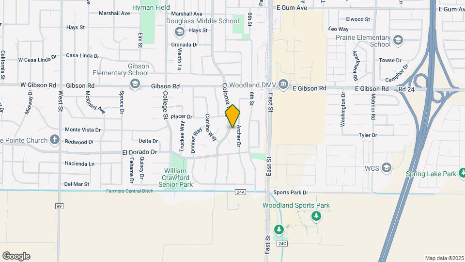 1619 Coloma Way Map and Location Details