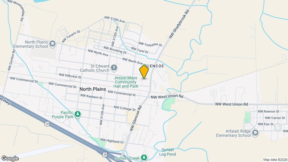 10849 NW Glencoe Rd Map and Location Details