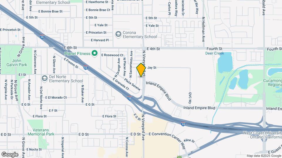 845 N Vineyard Ave Mapa y Detalles de la Ubicación