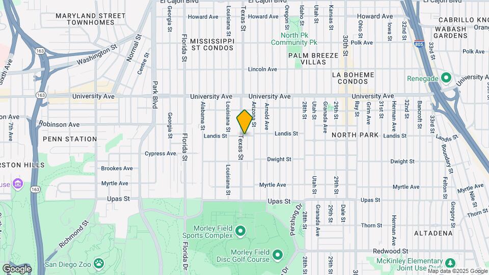 3695 Texas St Map and Location Details