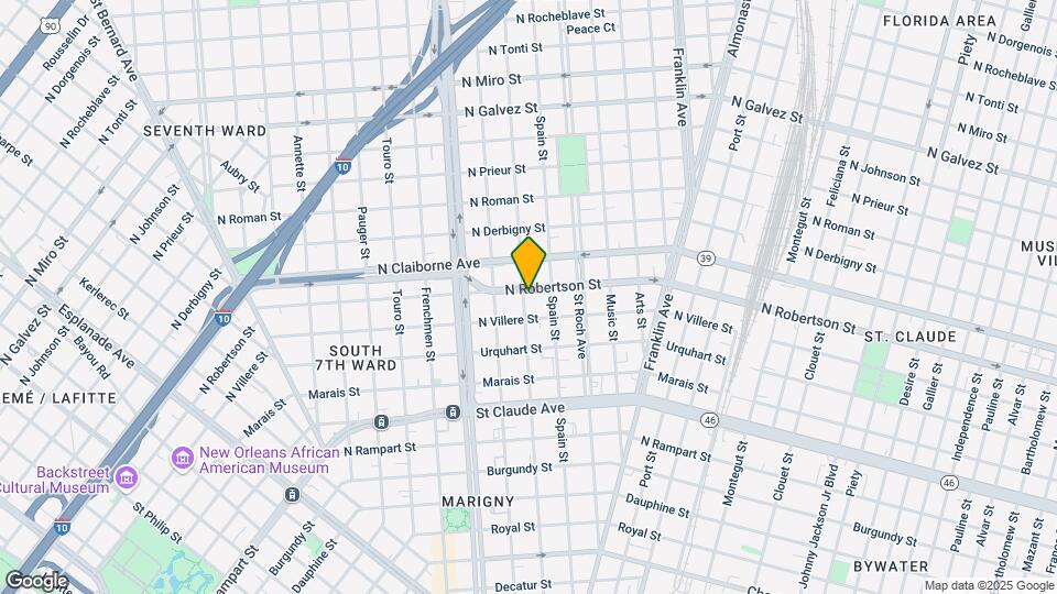 1433 Mandeville St Map and Location Details