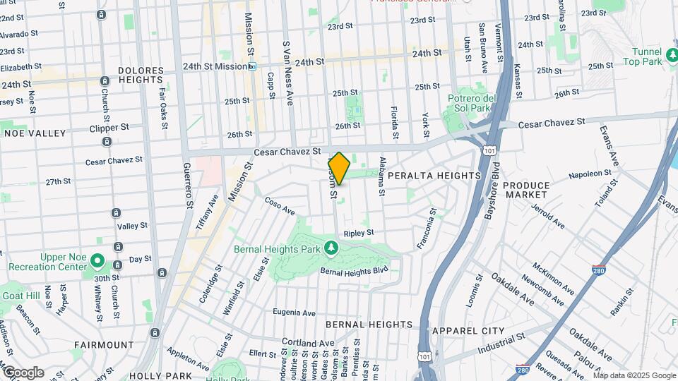3223-3225 Folsom St Mapa y Detalles de la Ubicación