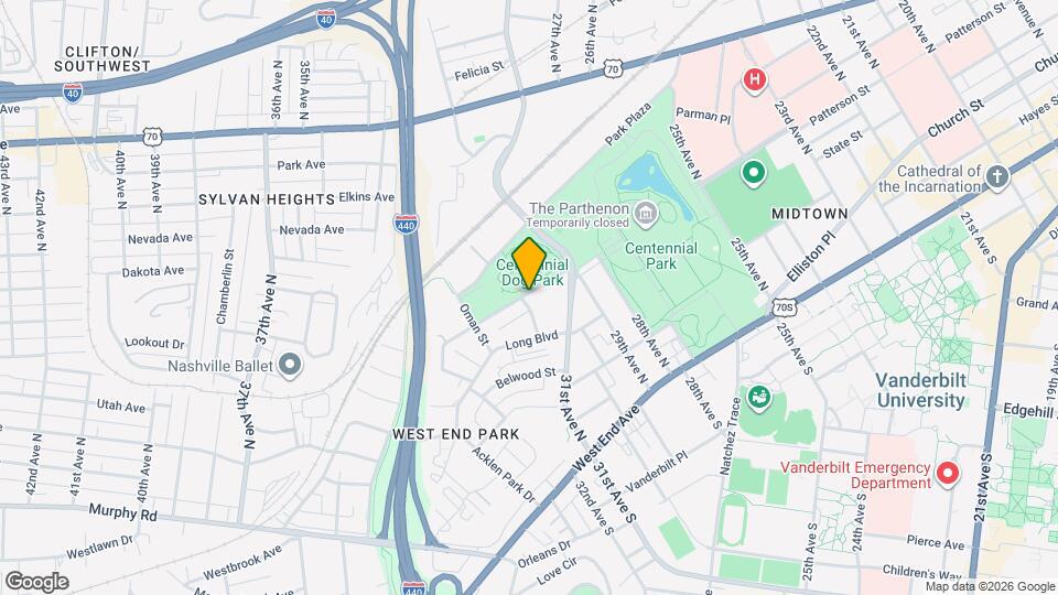 2929 Parthenon Ave Map and Location Details