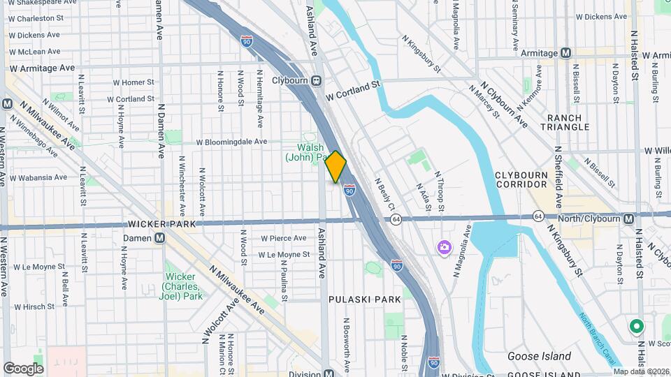 1650-1652 N Bosworth Ave Map and Location Details