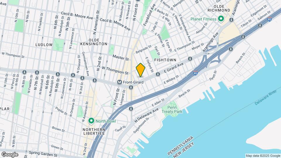 227 E Girard Ave Map and Location Details