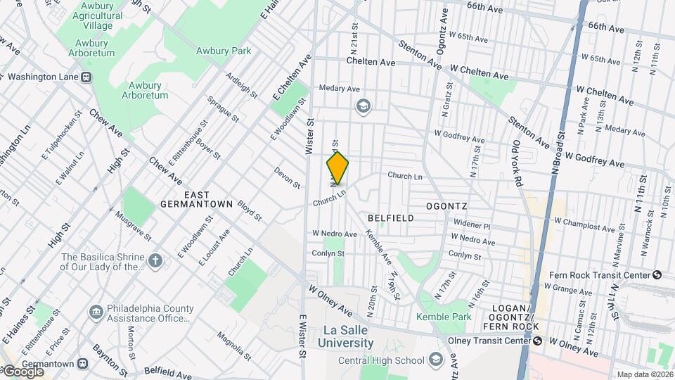6021 N Norwood St Map and Location Details